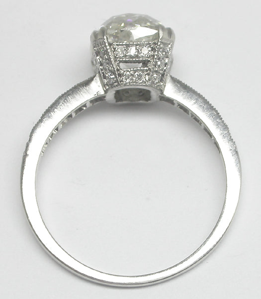 Edwardian Style 2.90ct Diamond Platinum Engagement Ring