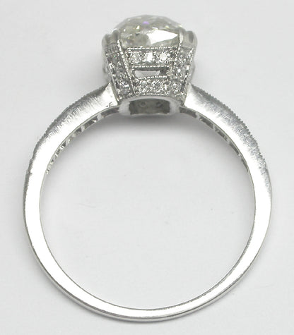 Edwardian Style 2.90ct Diamond Platinum Engagement Ring