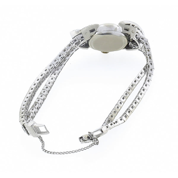 Eloga  4.00ct Diamond Gold Watch By 17 Jewels Incabloc