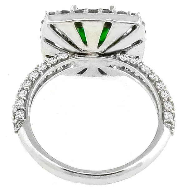 Vintage 0.80ct Colombian Emerald 1.51ct Diamond Gold Ring