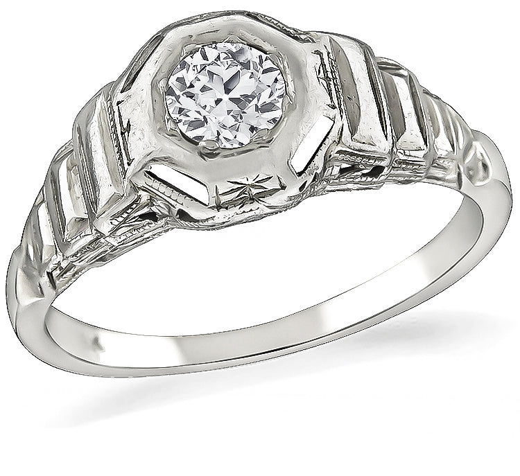 Estate 0.40ct Diamond Engagement Ring – Israel Rose