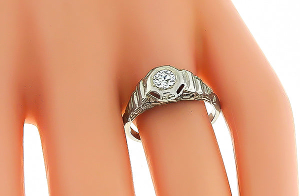 Estate 0.40ct Diamond Engagement Ring