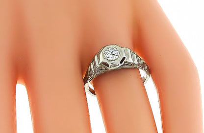 Estate 0.40ct Diamond Engagement Ring