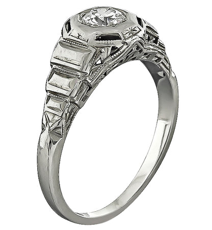 Estate 0.40ct Diamond Engagement Ring