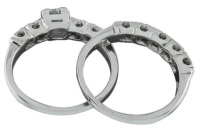 Estate 0.40ct Diamond Engagement Ring and Wedding Band Set