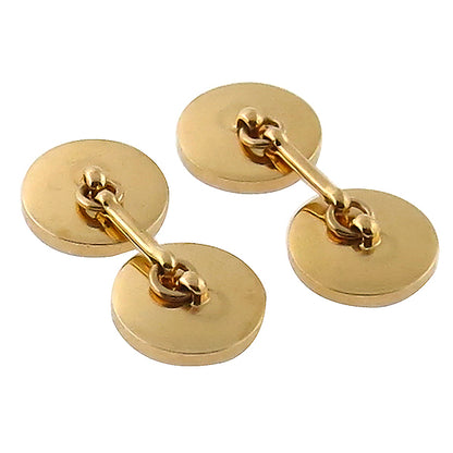 AntiqueOld Mine Cut Diamond Mother of Pearl 14k Yellow & White Gold Cufflinks