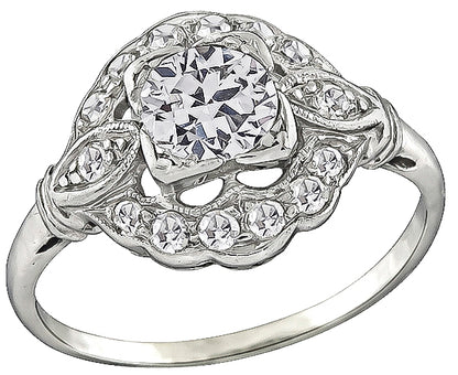 Estate 0.45ct Diamond Engagement Ring