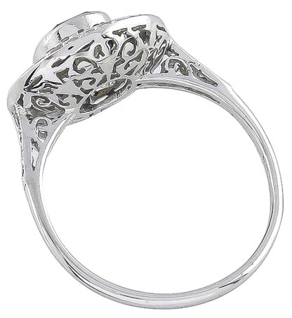 Estate 0.51ct Sapphire 0.44ct Diamond Ring