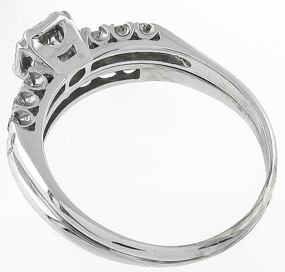 Estate 0.53ct Diamond Engagement Ring and Wedding Band Set