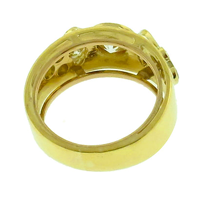 Estate 0.69ct Round Cut Center Diamond 18k Yellow Gold Ring