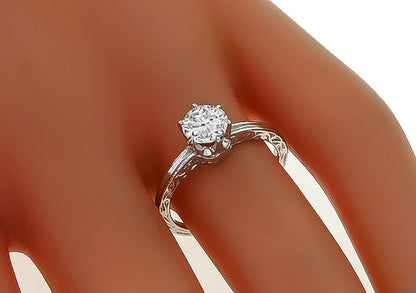Estate 0.70ct Diamond Engagement Ring