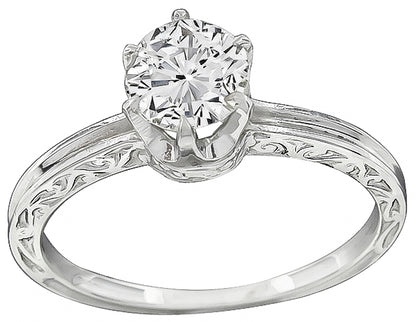 Estate 0.70ct Diamond Engagement Ring