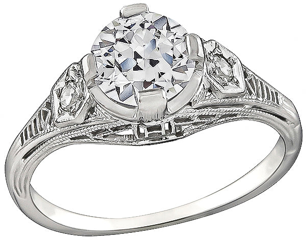 Estate 0.70ct Diamond Engagement Ring