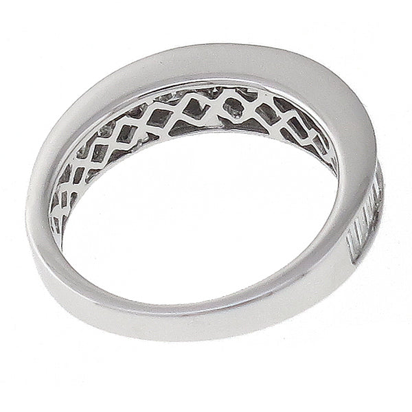 Estate 0.75ct Baguette Cut Diamond 14k White Gold Wedding Band