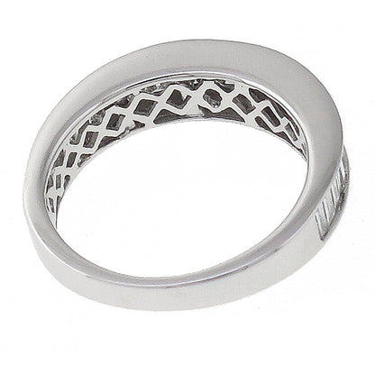 Estate 0.75ct Baguette Cut Diamond 14k White Gold Wedding Band