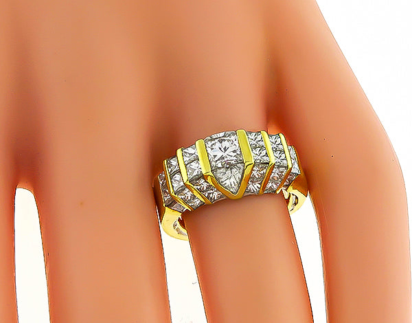 Estate 0.80ct Center Diamond 2.00ct Diamond Ring