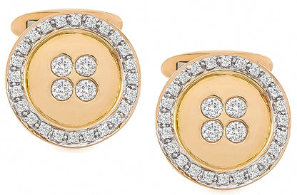 Estate 0.80ct Diamond Gold Cufflinks