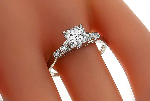 Estate 0.90ct Diamond Engagement Ring