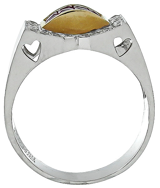 Estate 0.90ct Ruby 0.32ct Diamond Ring