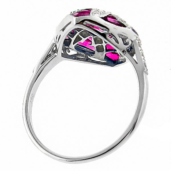 Estate 0.95ct Ruby 0.25ct Diamond Ring