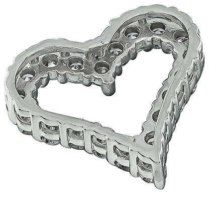 Estate 1.00ct Diamond Heart Pendant