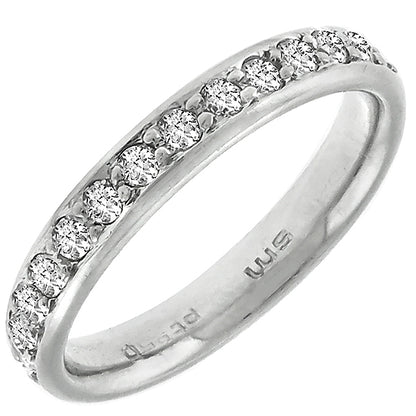 Estate 1.00ct Round Cut Diamond Eternity Platinum Wedding Band