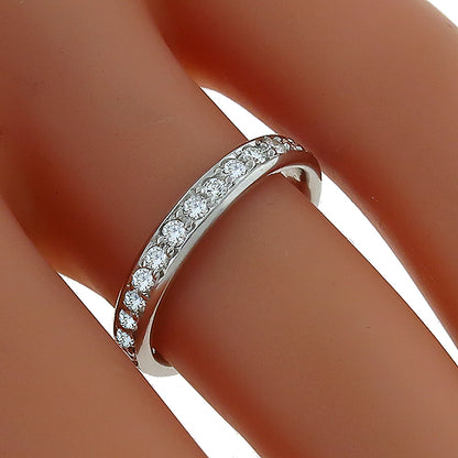 Estate 1.00ct Round Cut Diamond Eternity Platinum Wedding Band