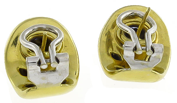 Estate 1.00ct Sapphire 0.50ct Diamond Earrings