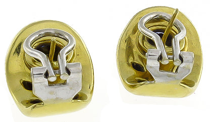 Estate 1.00ct Sapphire 0.50ct Diamond Earrings