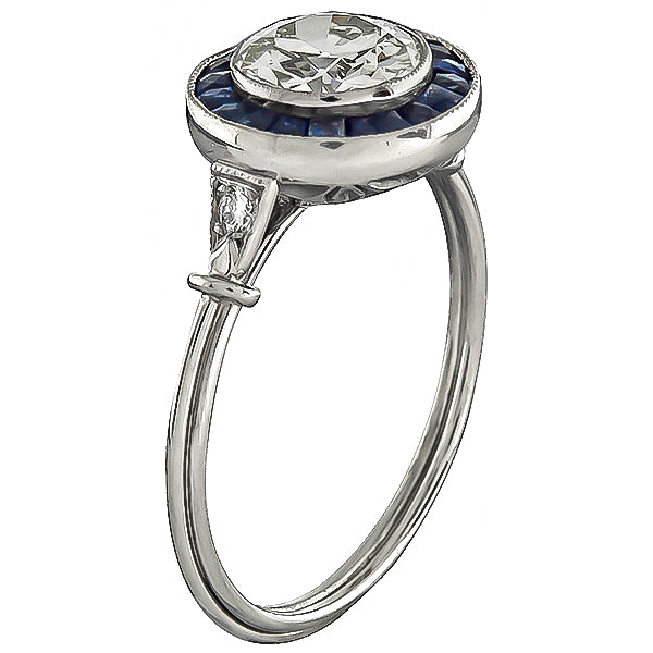 Vintage Art Deco 1.12ct Diamond Engagement Ring