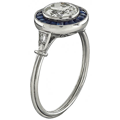 Vintage Art Deco 1.12ct Diamond Engagement Ring