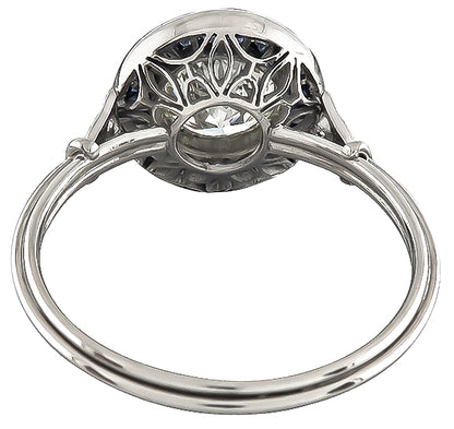 Vintage Art Deco 1.12ct Diamond Engagement Ring