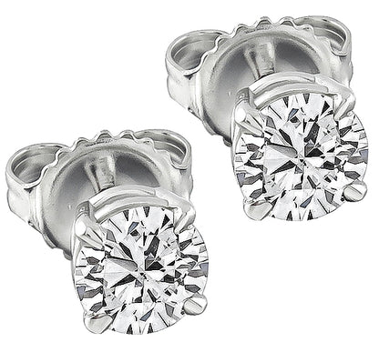 Estate 1.19ct Diamond Stud Earrings