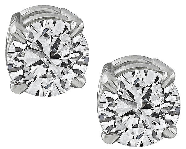 Estate 1.19ct Diamond Stud Earrings