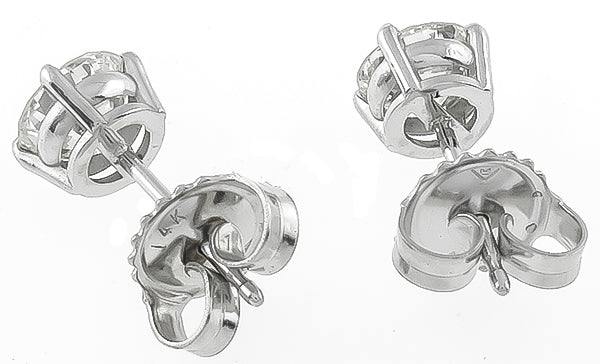 Estate 1.19ct Diamond Stud Earrings