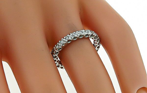 Estate 1.20ct Diamond Eternity Wedding Band