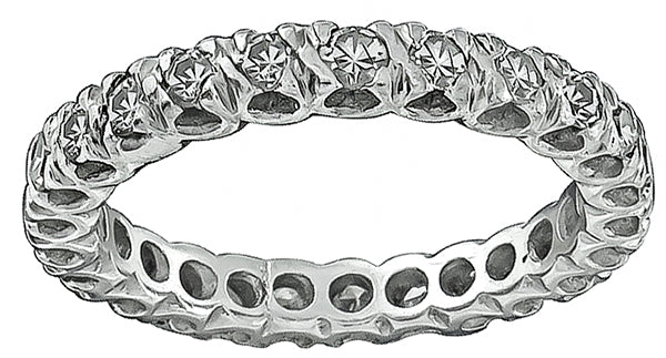 Estate 1.20ct Diamond Eternity Wedding Band