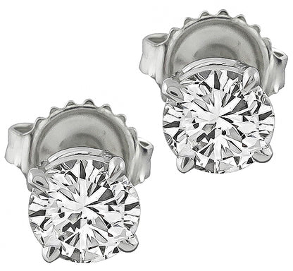 Estate 1.21ct Diamond Stud Earrings