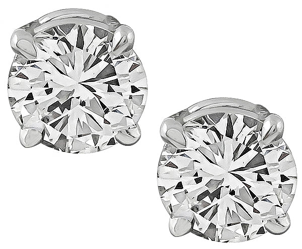 Estate 1.21ct Diamond Stud Earrings