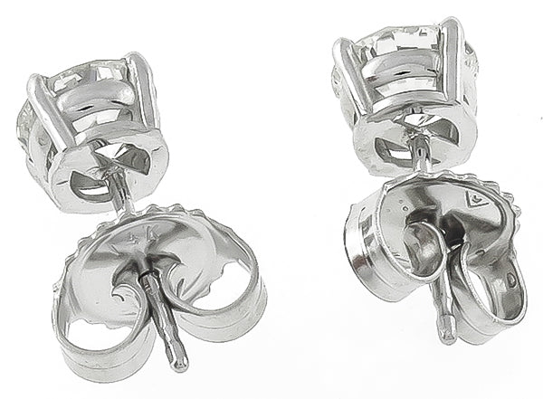 Estate 1.21ct Diamond Stud Earrings