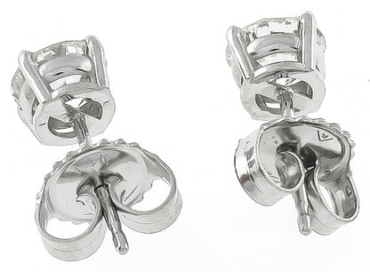 Estate 1.21ct Diamond Stud Earrings