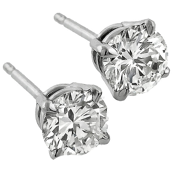 Estate 1.45cttw Diamond Stud Earrings