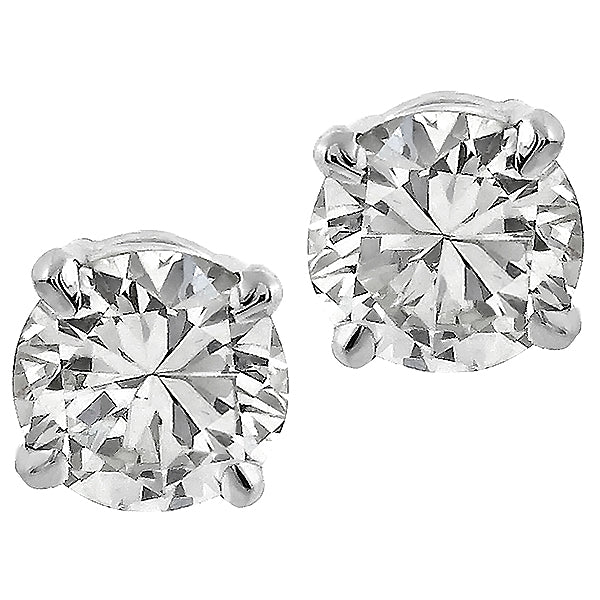 Estate 1.45cttw Diamond Stud Earrings