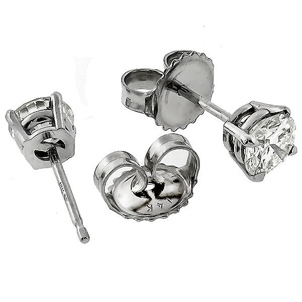 Estate 1.45cttw Diamond Stud Earrings