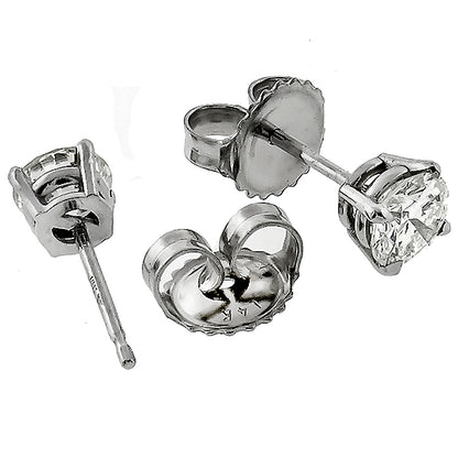 Estate 1.45cttw Diamond Stud Earrings