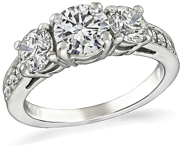 Estate 1.50ct Diamond 3 Stone Ring