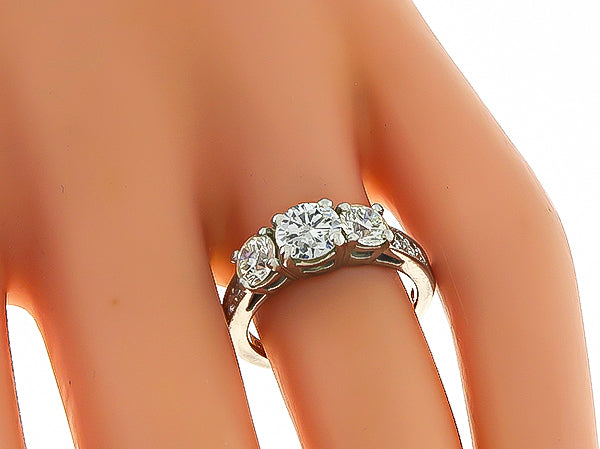Estate 1.50ct Diamond 3 Stone Ring