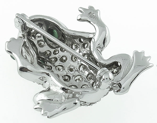 Estate 1.50ct Diamond Frog Pin