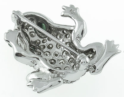 Estate 1.50ct Diamond Frog Pin