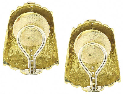 Estate 1.50ct Diamond Gold Earrings
